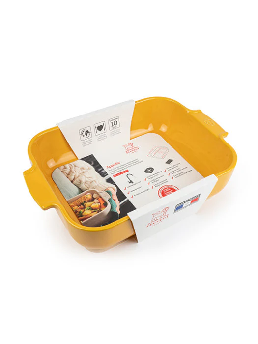 Peugeot Appolia Rectangular Ceramic Casserole Baking Dish – 16" – Yellow Saffron - Image 2