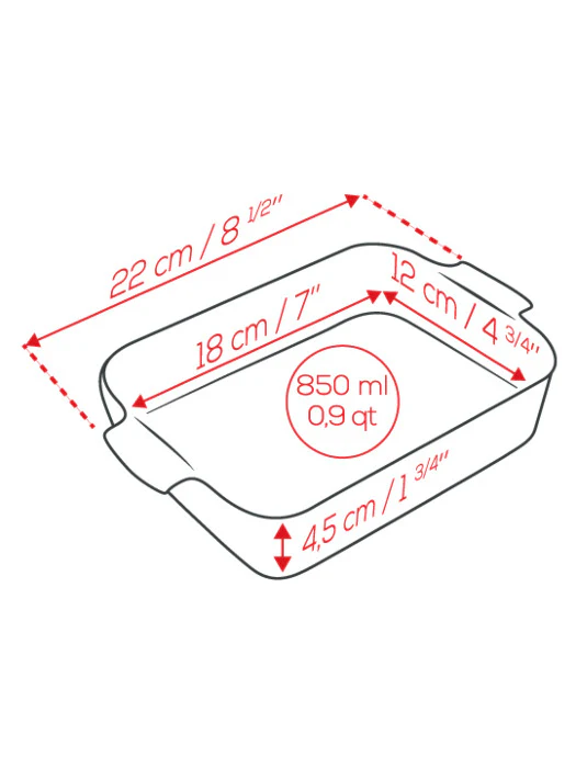 Peugeot Appolia Rectangular Ceramic Casserole Baking Dish – 8.5" – Ecru - Image 2