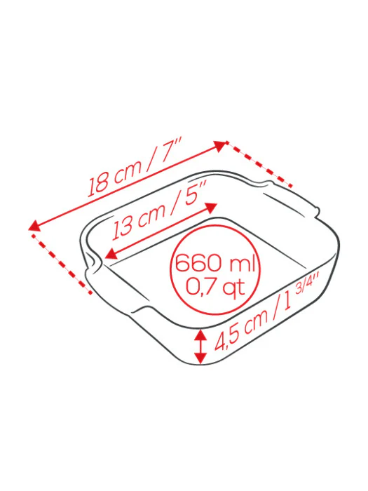 Peugeot Appolia Square Ceramic Casserole Baking Dish – 7" – Ecru - Image 2