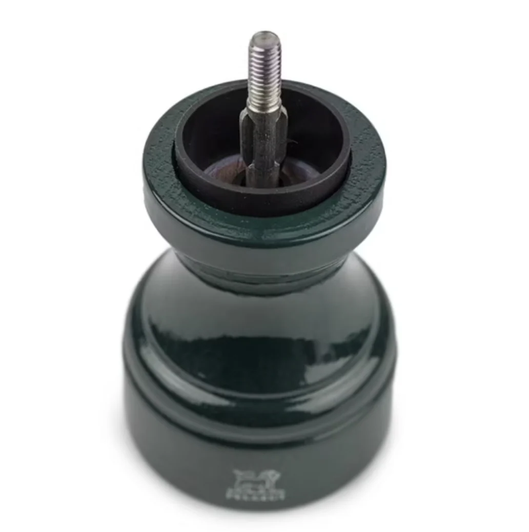 Peugeot Bistro Manual Gloss Painted Wood Pepper Mill – Forest Green – 4" - Image 2