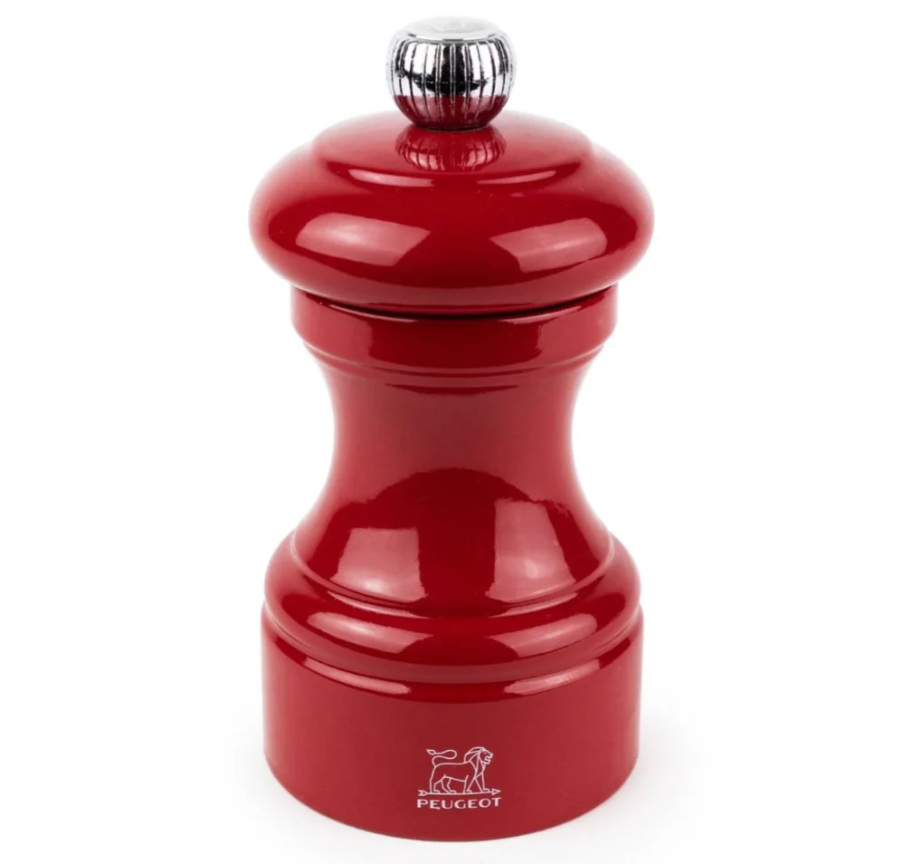 Peugeot Bistro Manual Gloss Painted Wood Pepper Mill – Red  – 4"
