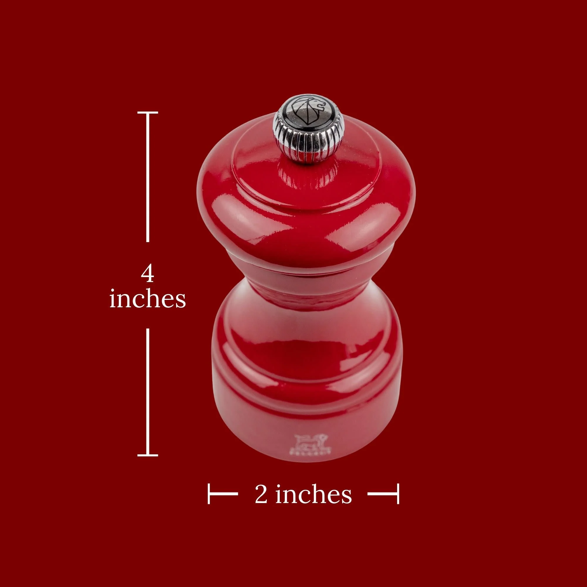 Peugeot Bistro Manual Gloss Painted Wood Pepper Mill – Red  – 4" - Image 4