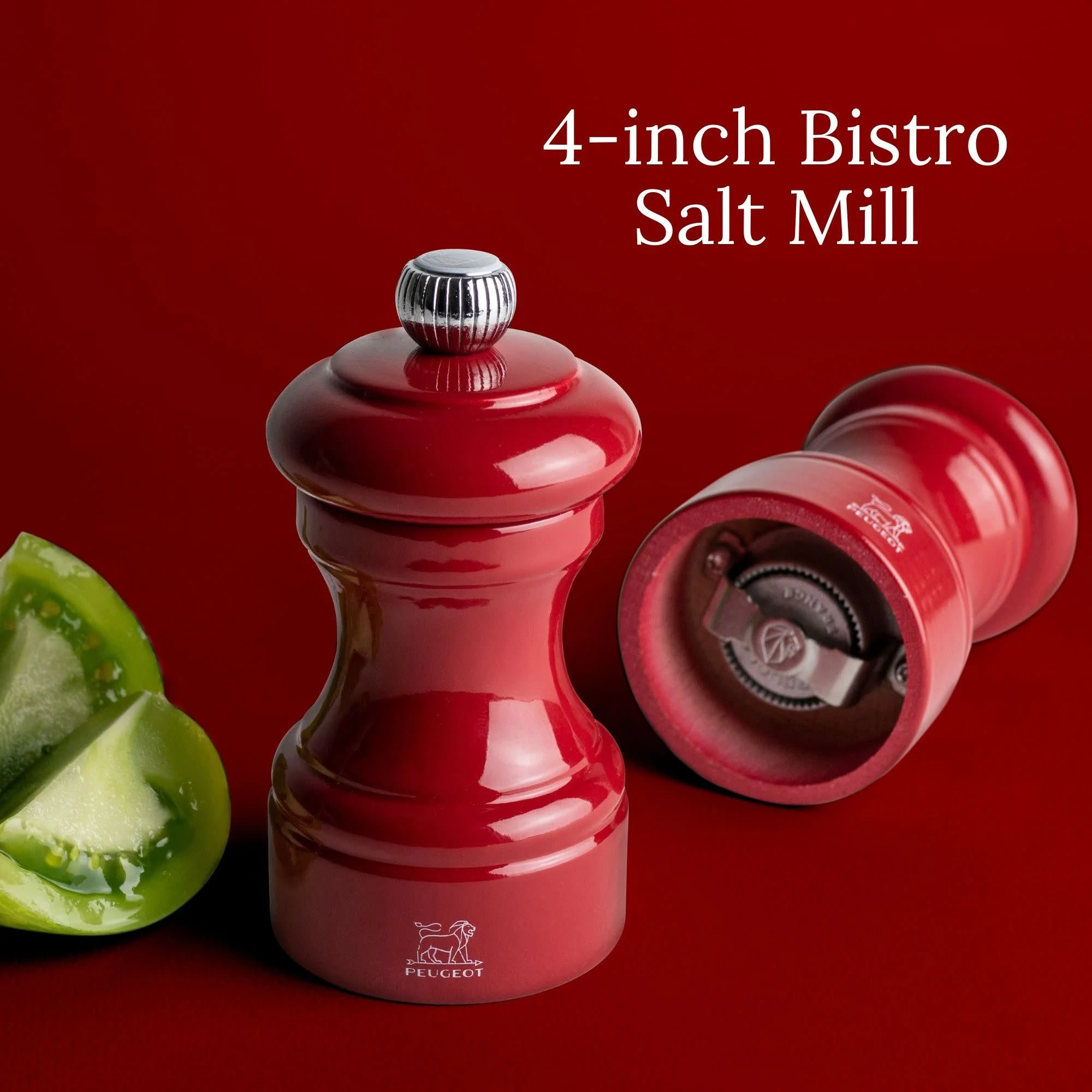 Peugeot Bistro Manual Gloss Painted Wood Pepper Mill – Red  – 4" - Image 5