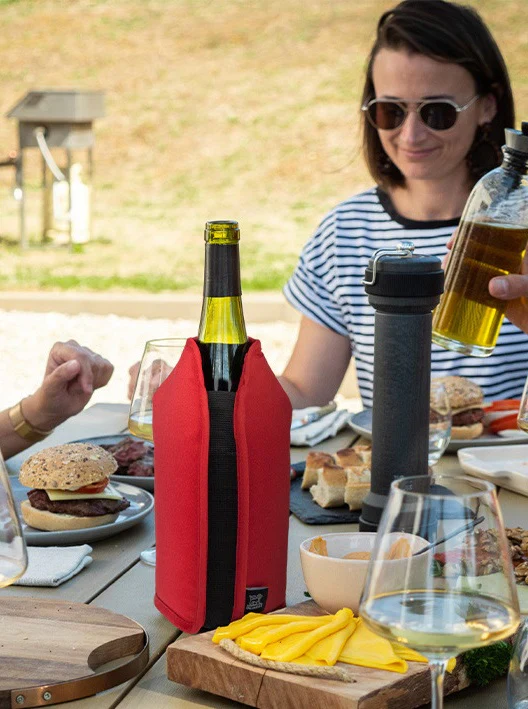Peugeot Frizz Expandable Wine Cooling Sleeve – Red - Image 4