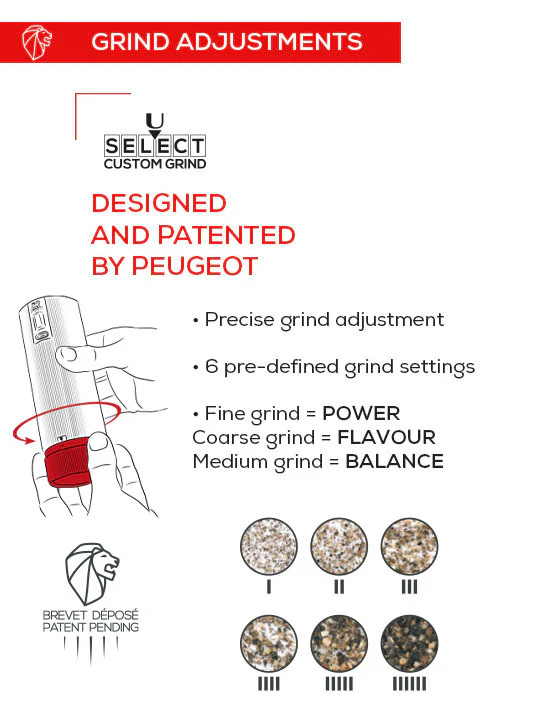 Peugeot – Line u'Select Electric Rechargeable 15 cm Salt Mill - Image 7