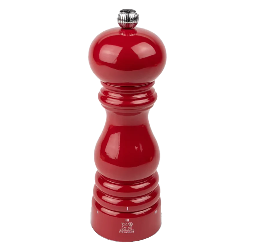 Peugeot Paris Classic Pepper Mill – Red Lacquer – 7"
