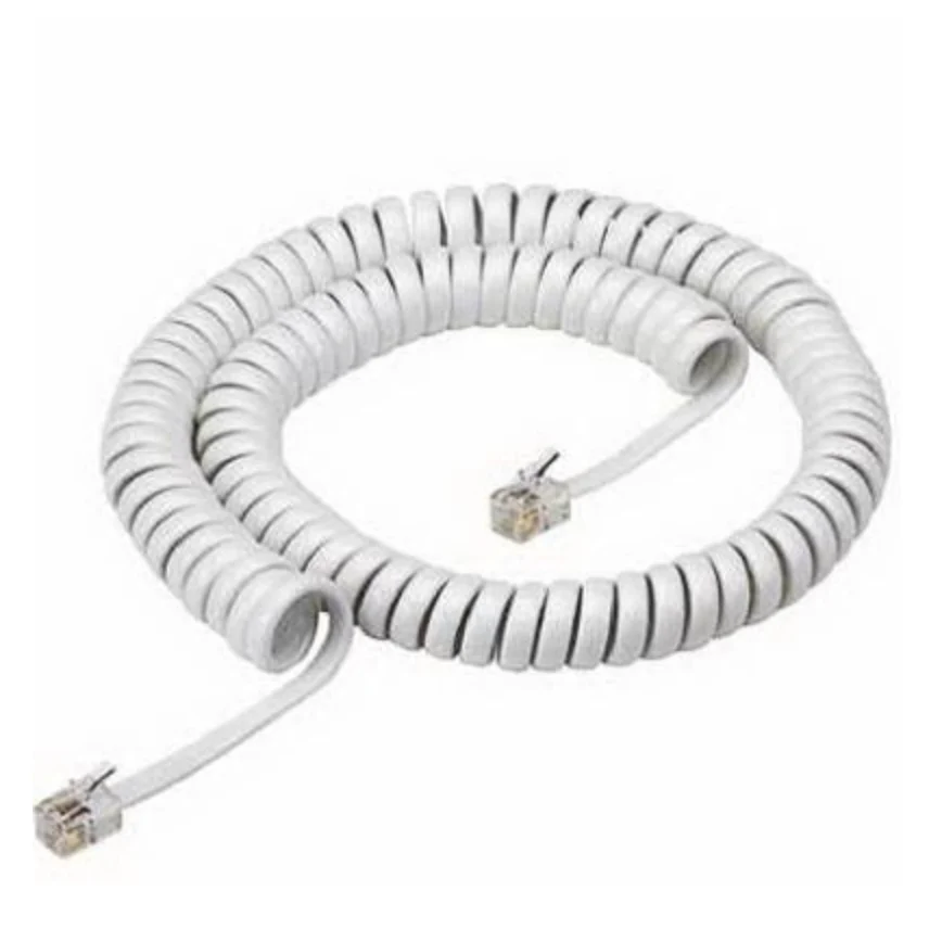 Phone Handset Coil Cord β White β 12-Ft.