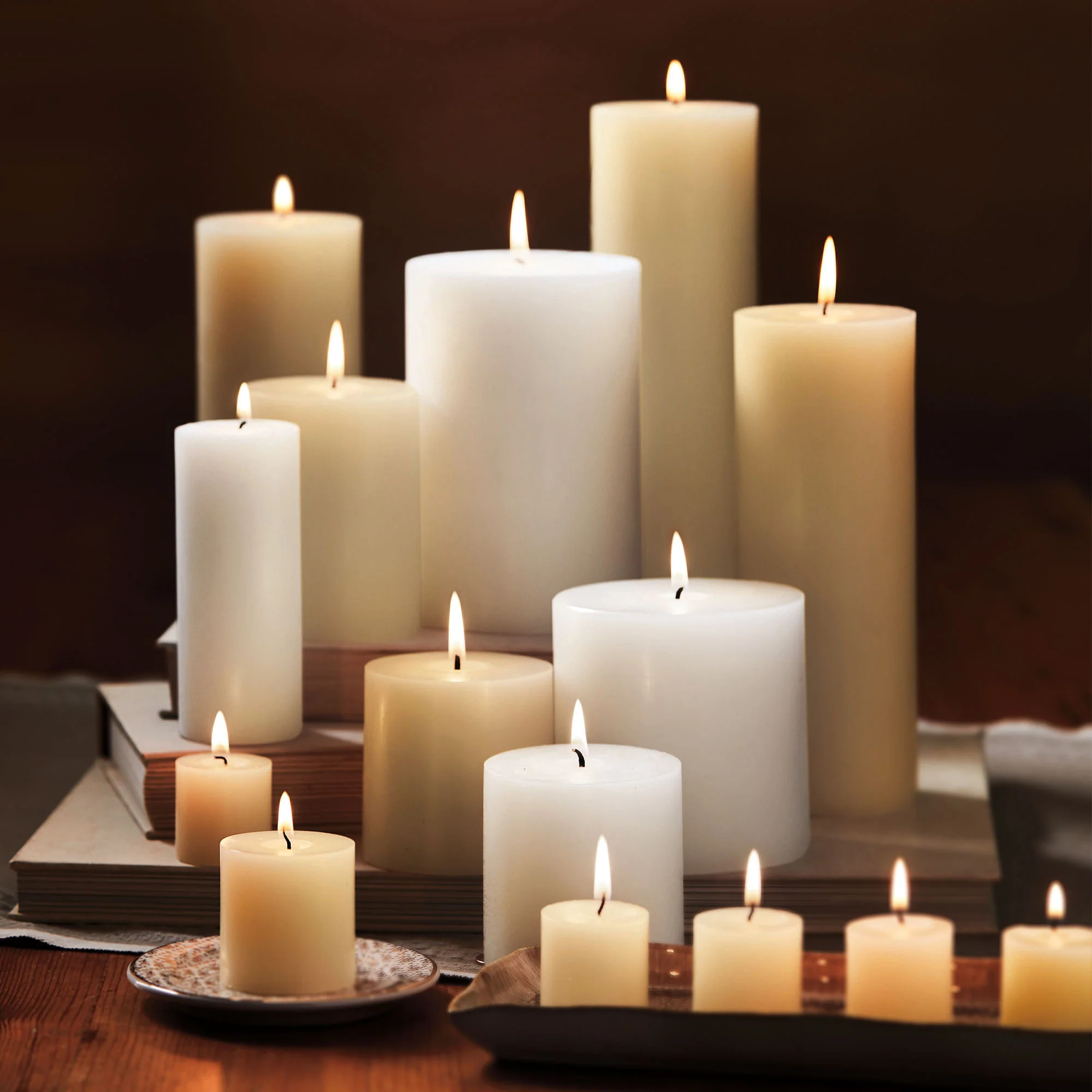 Pillar Candle – 3x4 – White - Image 3