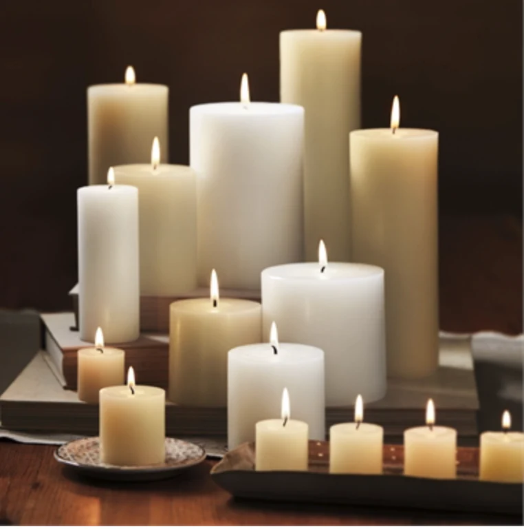 Pillar Candle – 4x4 – White - Image 3