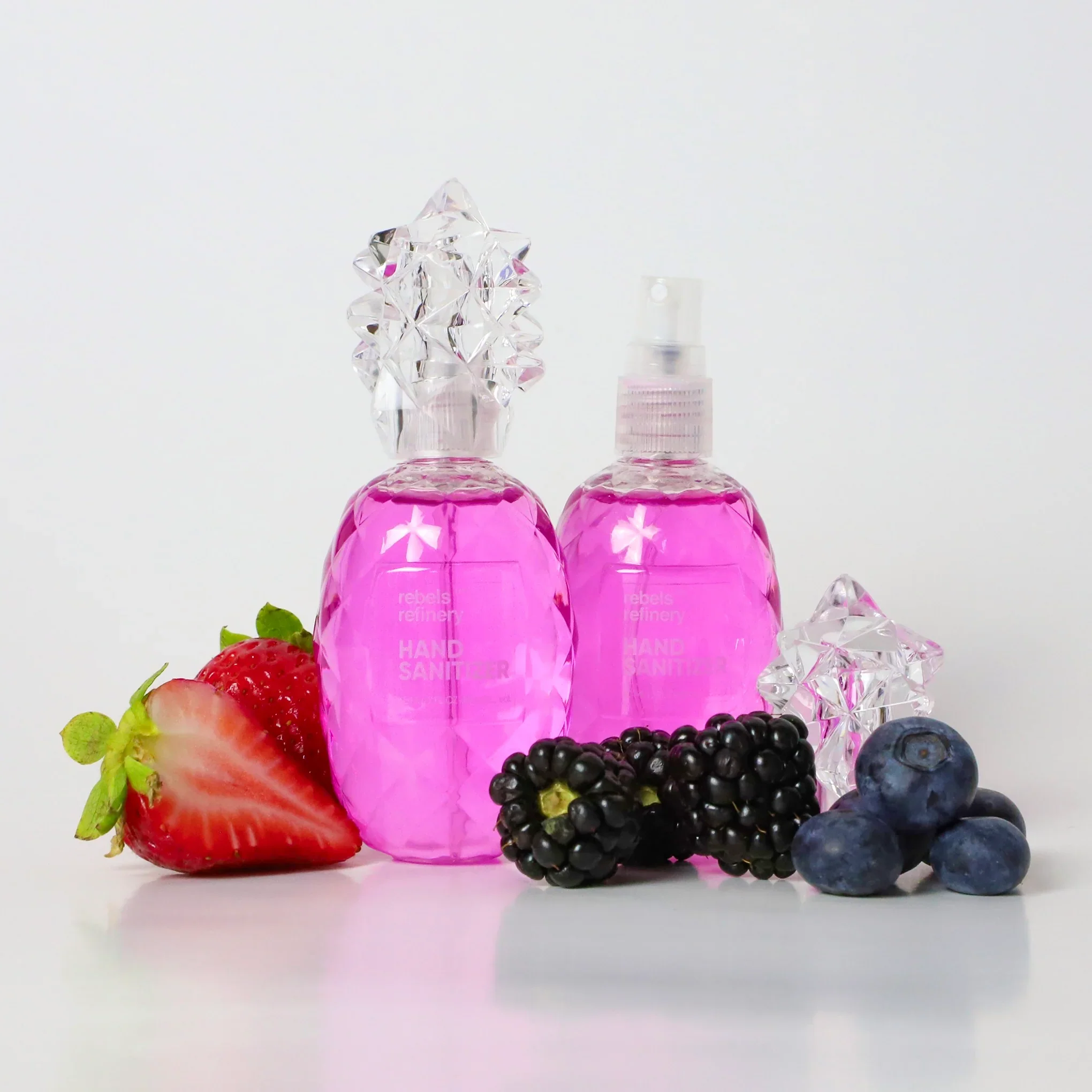 Pineapple Shaped Refillable Hand Sanitizer With Essential Oil – Wildberry – 2oz - Image 2