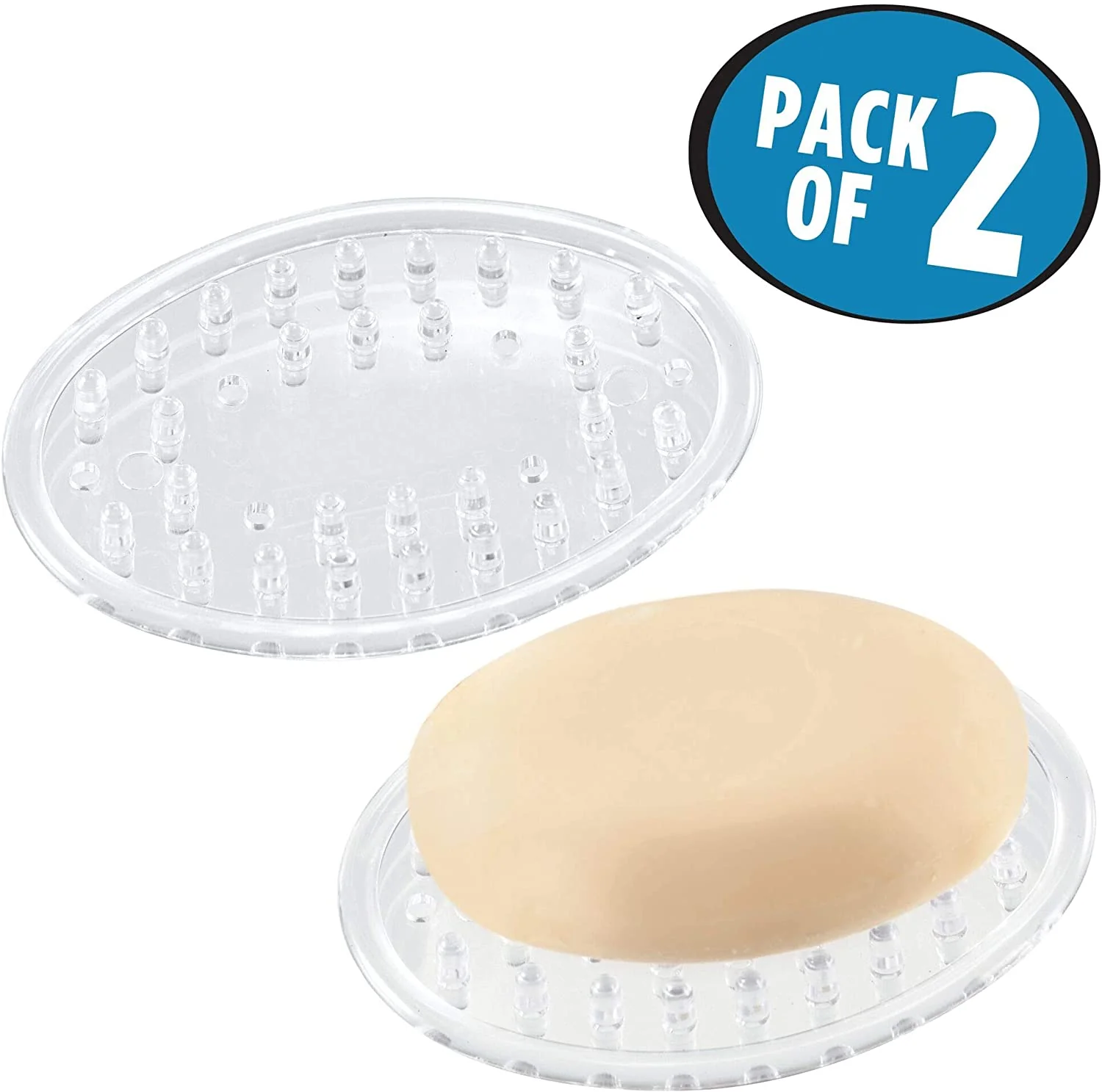 Plastic Soap Saver – Clear – Set of 2 - Image 2