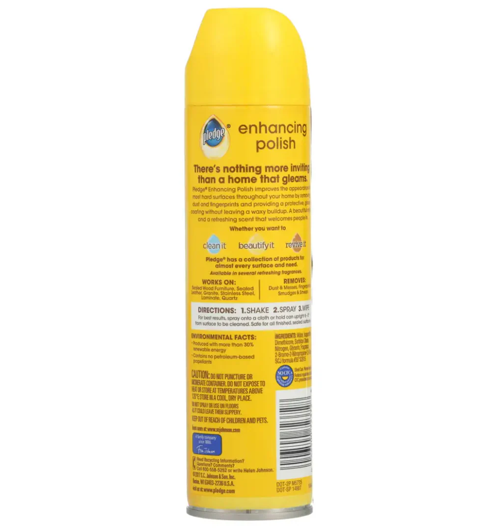 Pledge Furniture Polish – Lemon – 9.7-oz. - Image 2