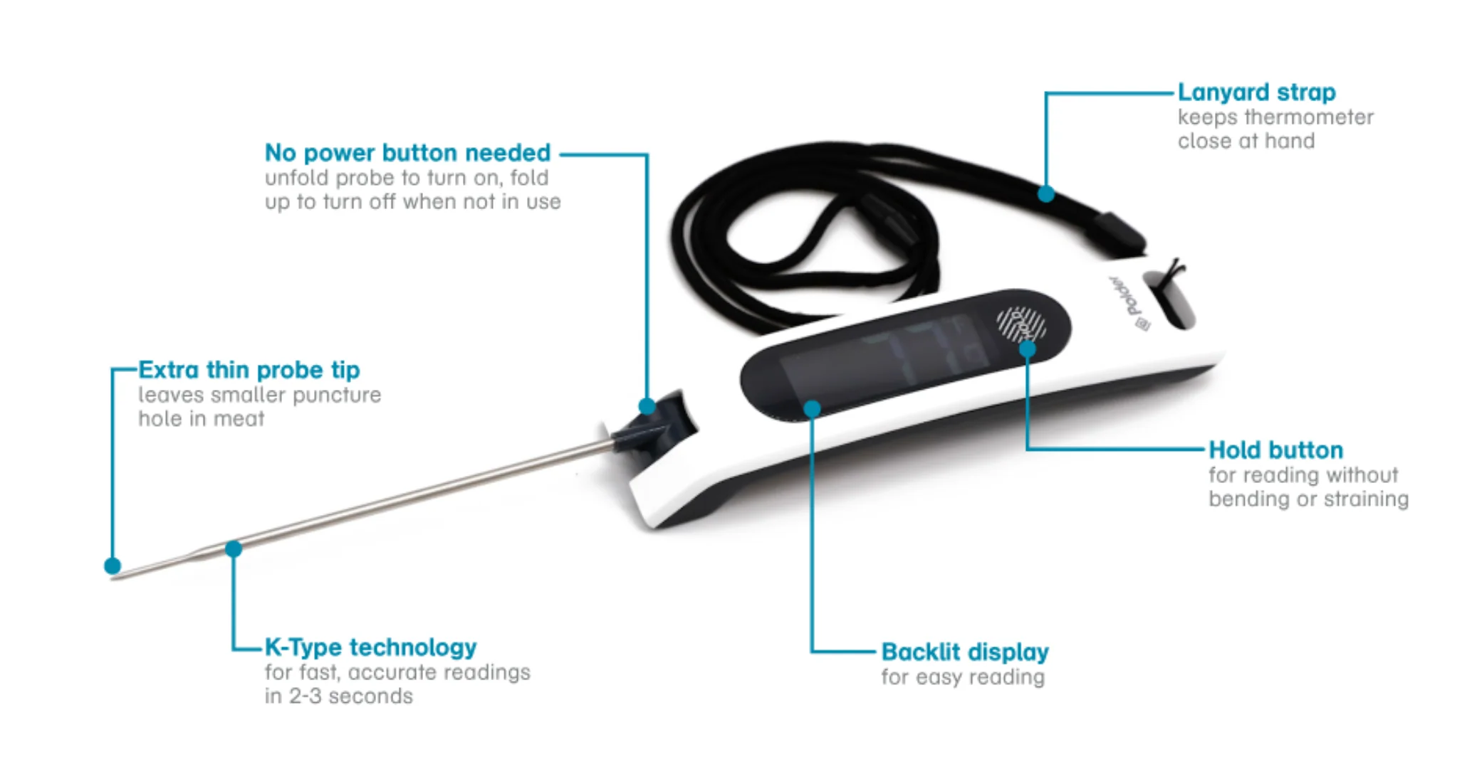 Polder Sous Chef Rapid Read Thermometer - Image 2