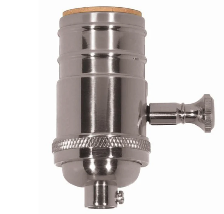 Polished Nickel Finish –  Brass 150w Dimmer – 1/8