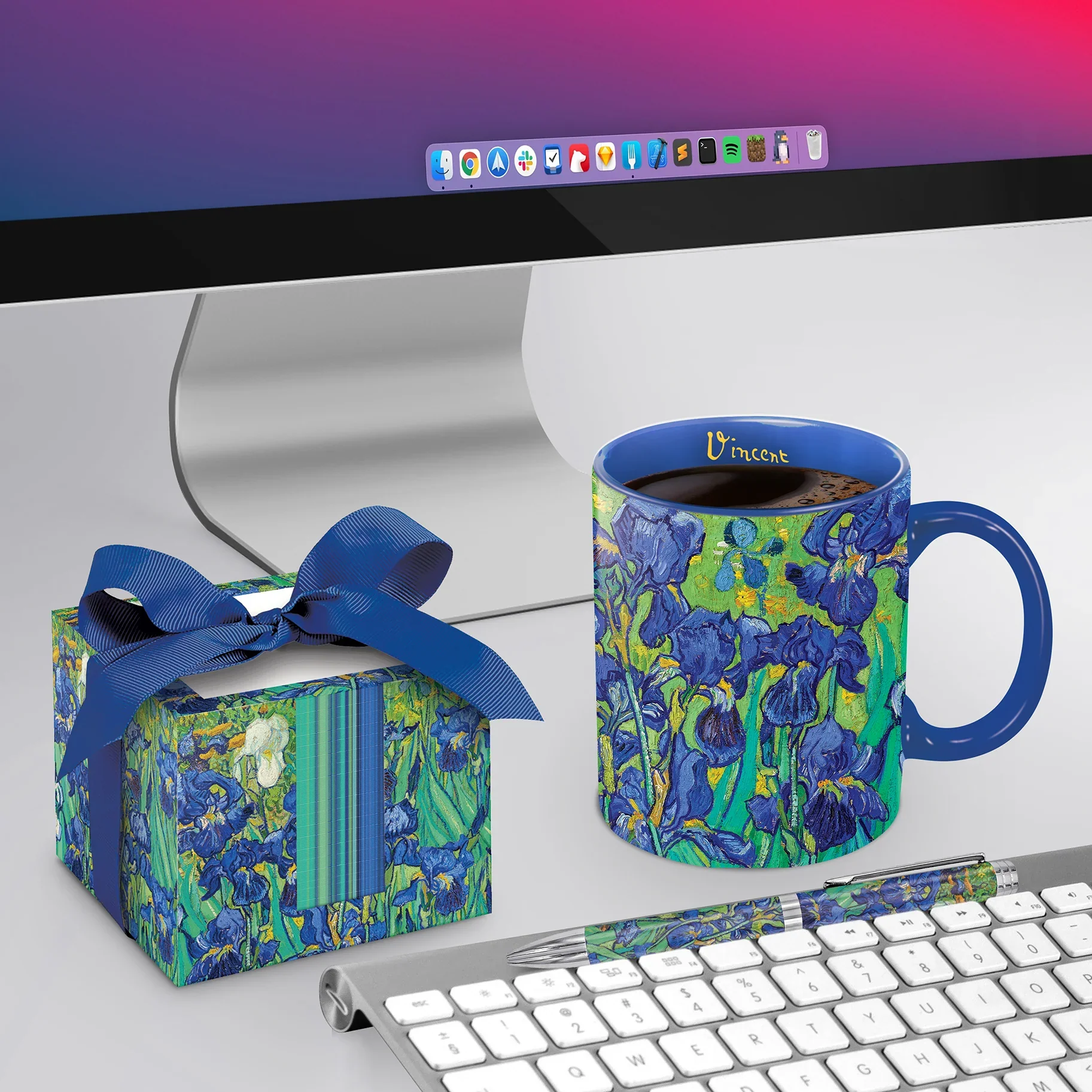 Porcelain Fine Art Coffee & Tea Mug – Van Gogh Irises – 11oz. - Image 4