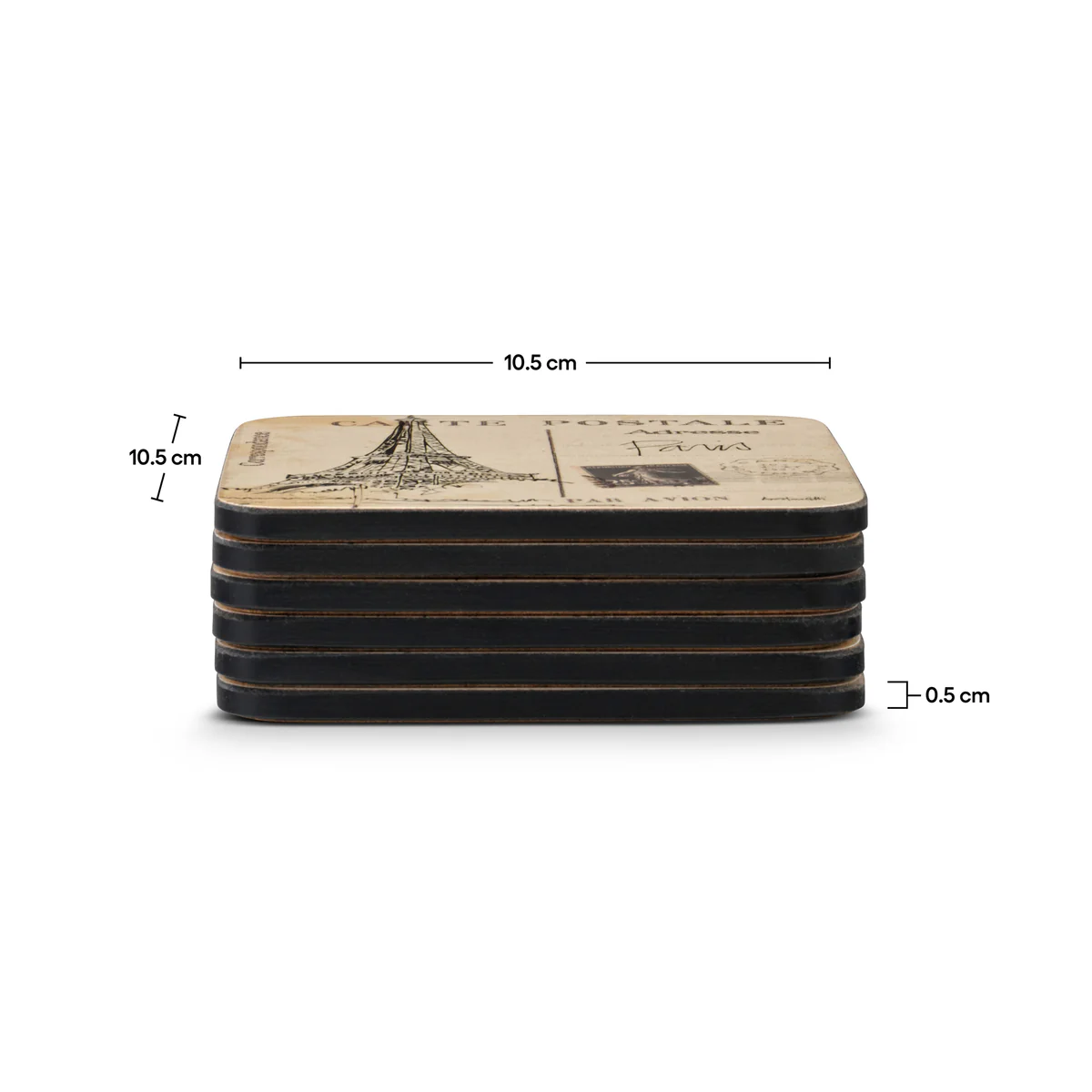 Postcard Sketches Coasters – Set of 6 - Image 5