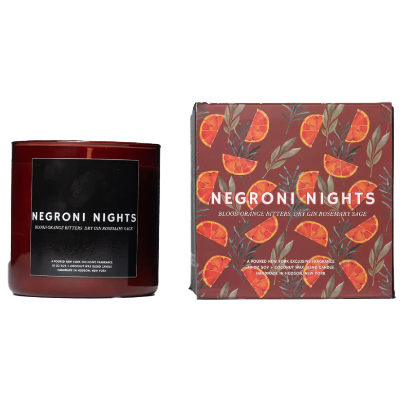 Poured New York Handmade Soy Candle – Negroni Nights – 10oz - Image 2
