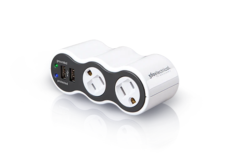 PowerCurve Mini Rotating Outlets Surge Protector - Image 2