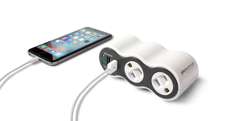 PowerCurve Mini Rotating Outlets Surge Protector - Image 4