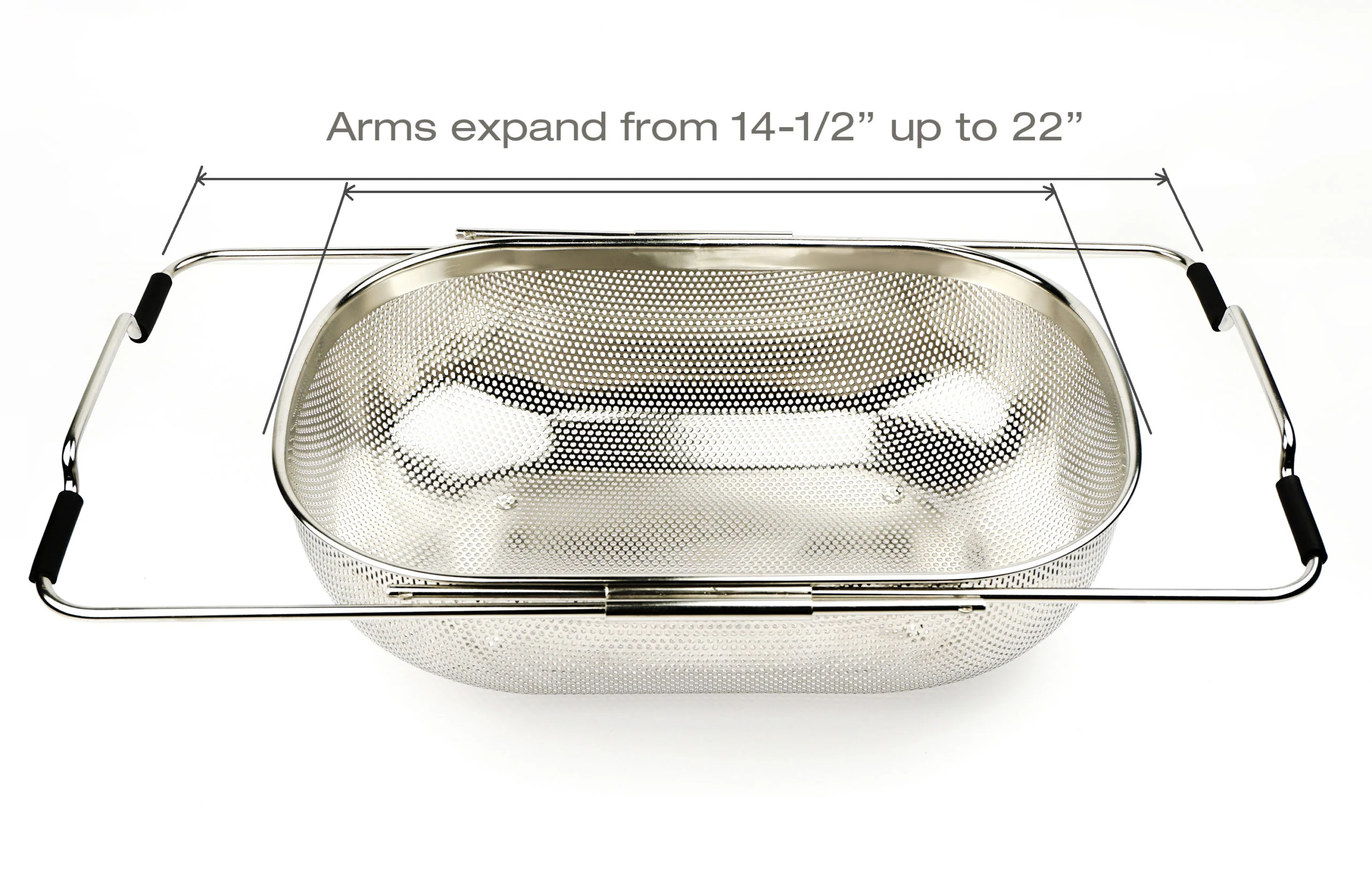 Precision Pierced Over-The-Sink Stainless Steel Drainer - Image 3