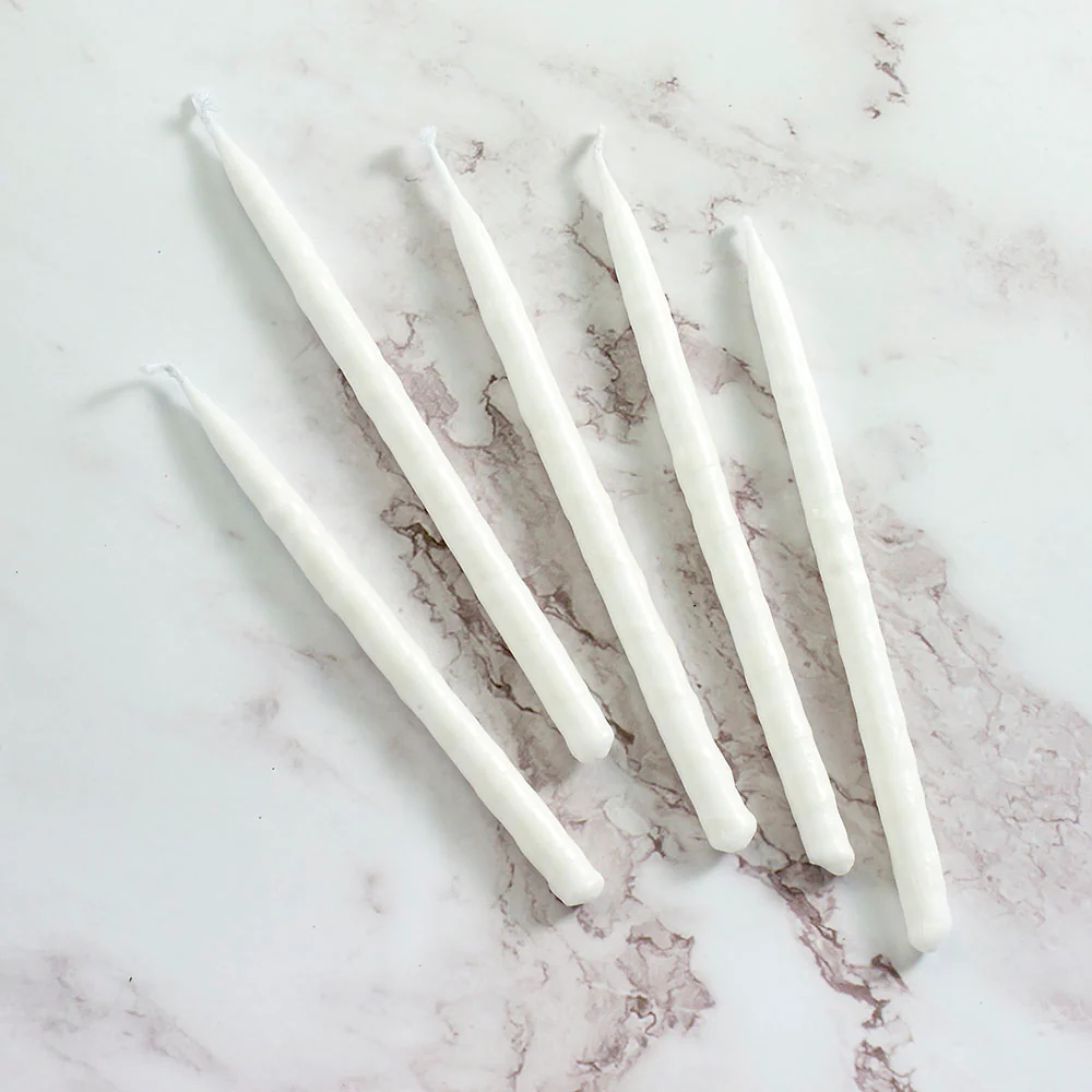 Premium Hanukkah Candles β Frosted White on White β 45 Candles - Image 2