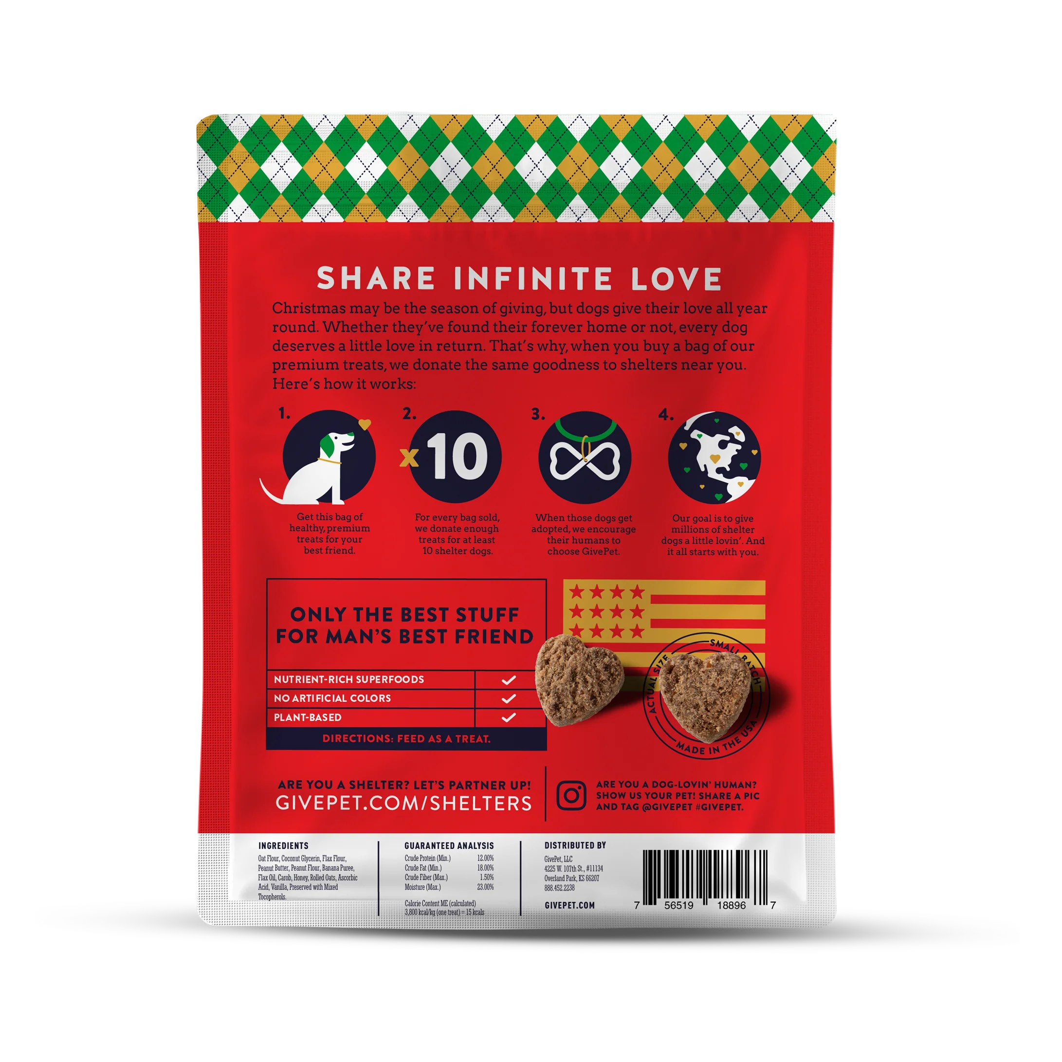 Premium Holiday Dog Treats –  Muttcracker – 6oz. - Image 2