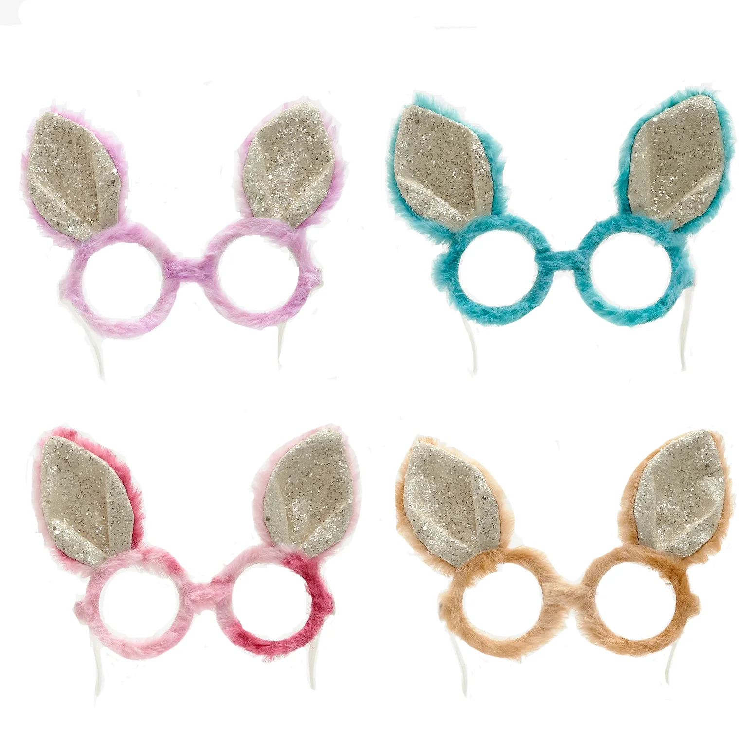 Rabbit Ear Easter Plush Glasses - Assorted Colors – Each Sold Separately