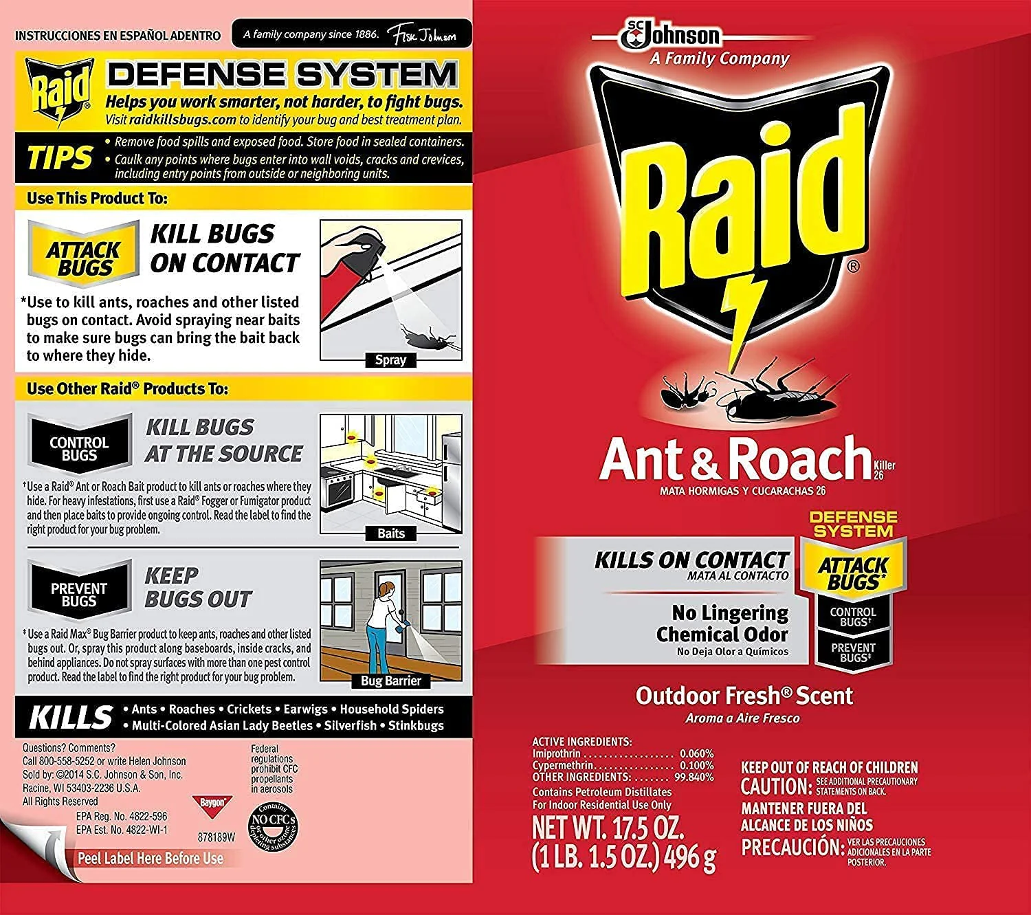 Raid Ant & Roach Killer – Outdoor Fresh – 17.5 oz - Image 2