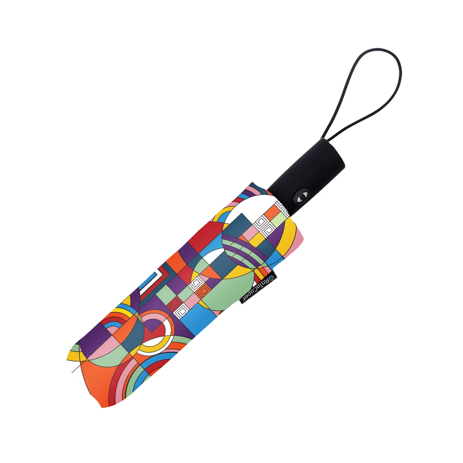 RainCaper Folding Travel Umbrella Frank Lloyd Wright – Hoffman Rug - Image 2