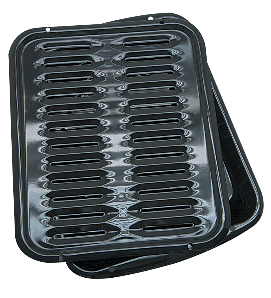 Range Kleen 2-Piece Heavy Duty Porcelain Broil & Bake Pan – 16" x 12.75"
