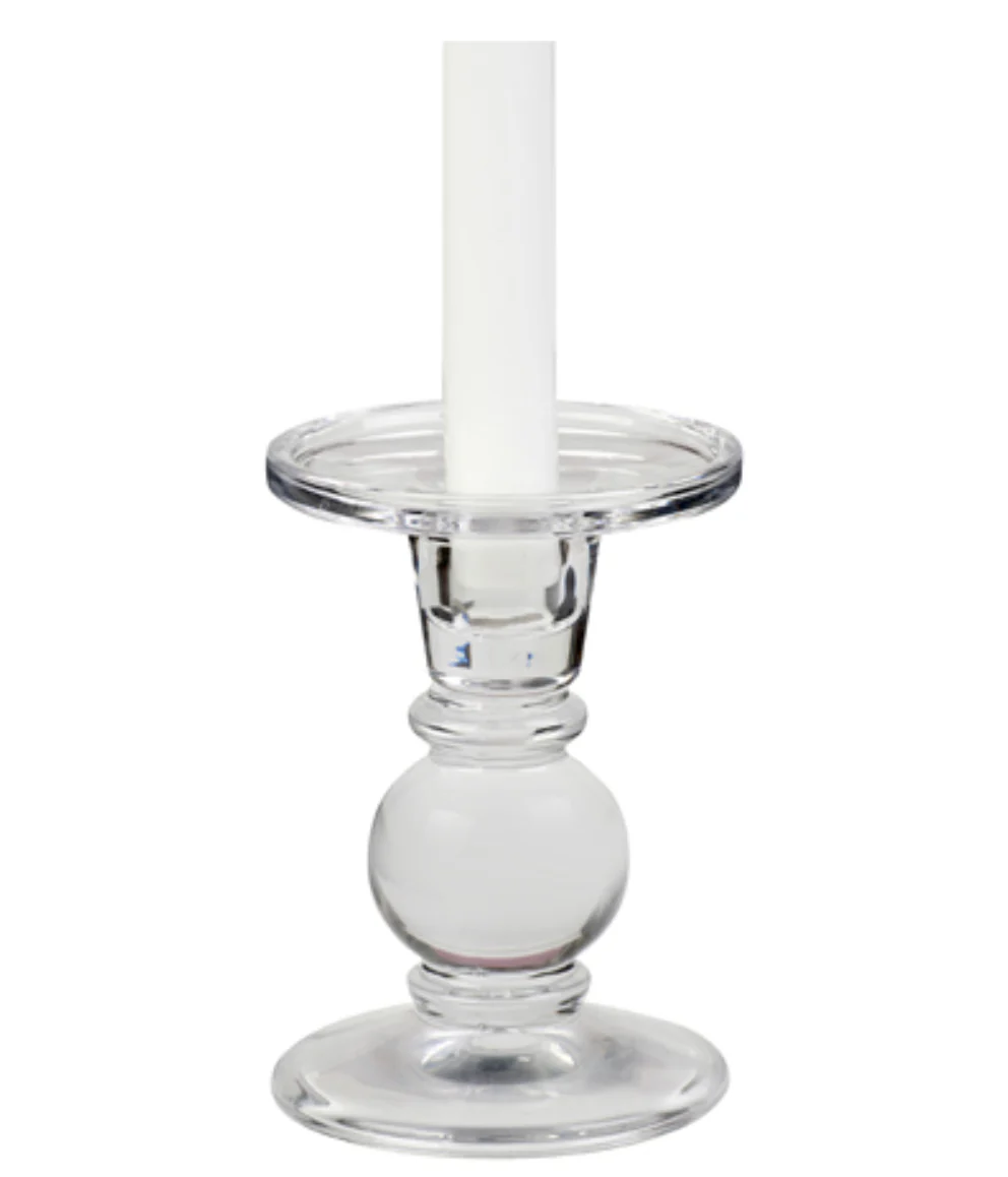 Glass Candle Holder for Tapers & Pillars