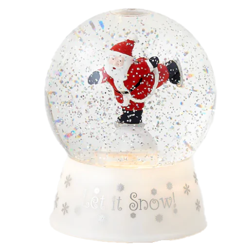 Revolving Lit Santa Swirling Globe