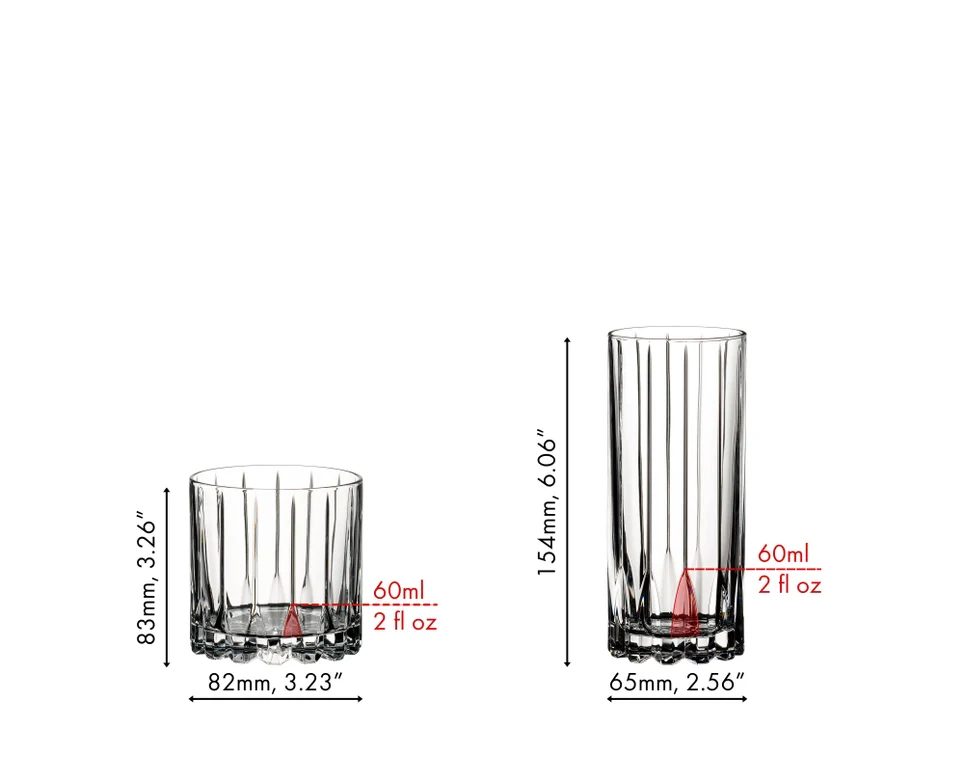 Riedel Drink Specific Collection β Crystal Rocks & Highball Glasses β Set of 8 - Image 2