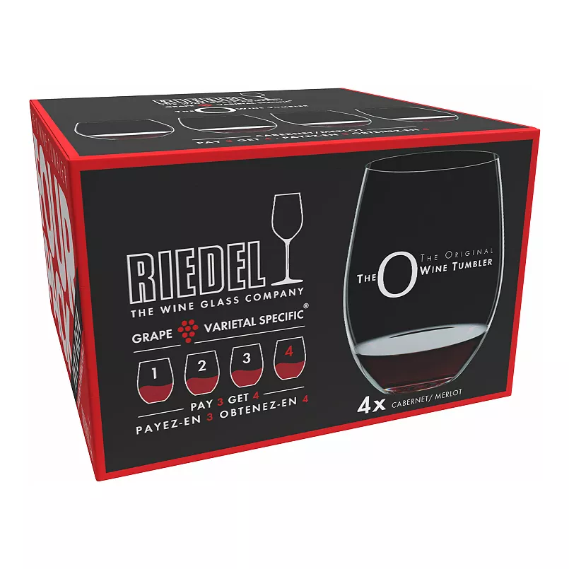 Riedel The O Stemless Cabernet/Merlot Wine Glasses – 21oz – Buy 3 Get One Free - Image 7