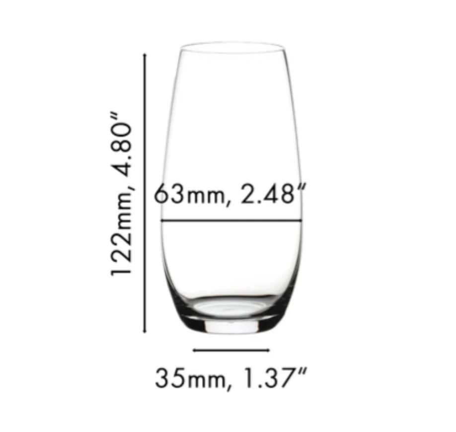 Riedel The O – Stemless Champagne Glasses – Set of 2 – 9.1oz - Image 3