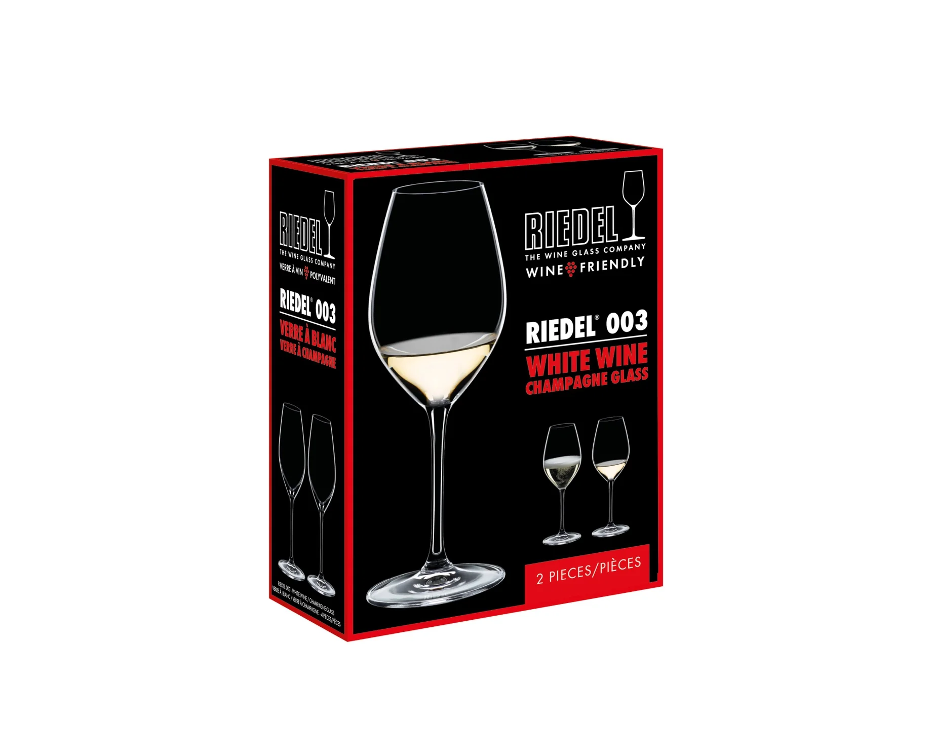 Riedel Wine Friendly Crystal White Wine & Champagne Glasses – Set of 2 – 15.5oz. - Image 3
