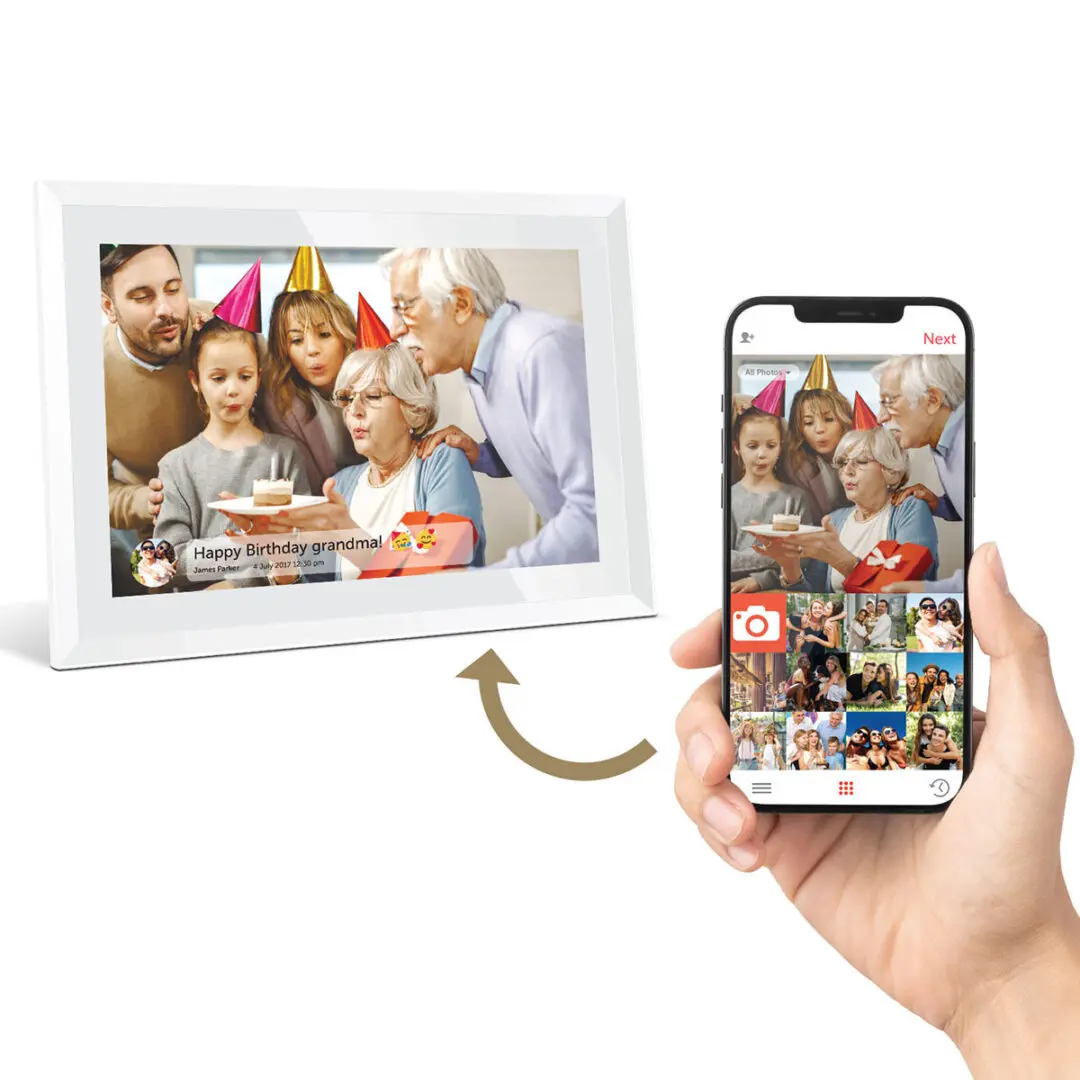 Right In Stride Digital Picture & Video Frame – 10" – White - Image 2
