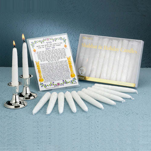 Premium Shabbat & Holiday Candles, White, 12 Pk - Image 4