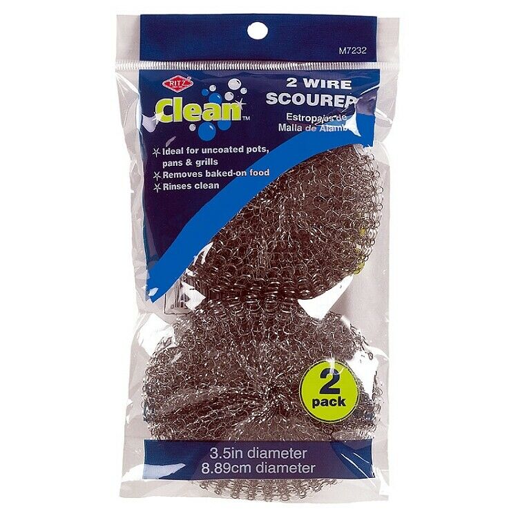 Ritz Clean Wire Mesh Scourer  – 2pk