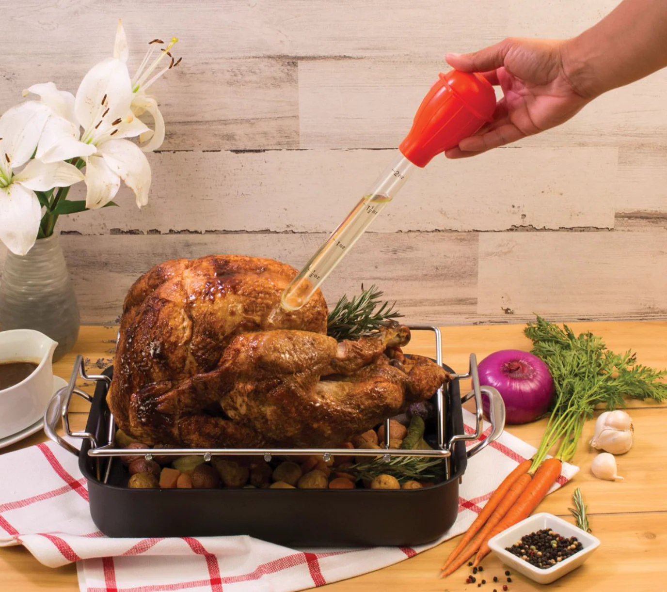 Roasting Deluxe Turkey Baster | High-Heat Tempered Glass with Silicone Bulb – 2oz. - Image 2