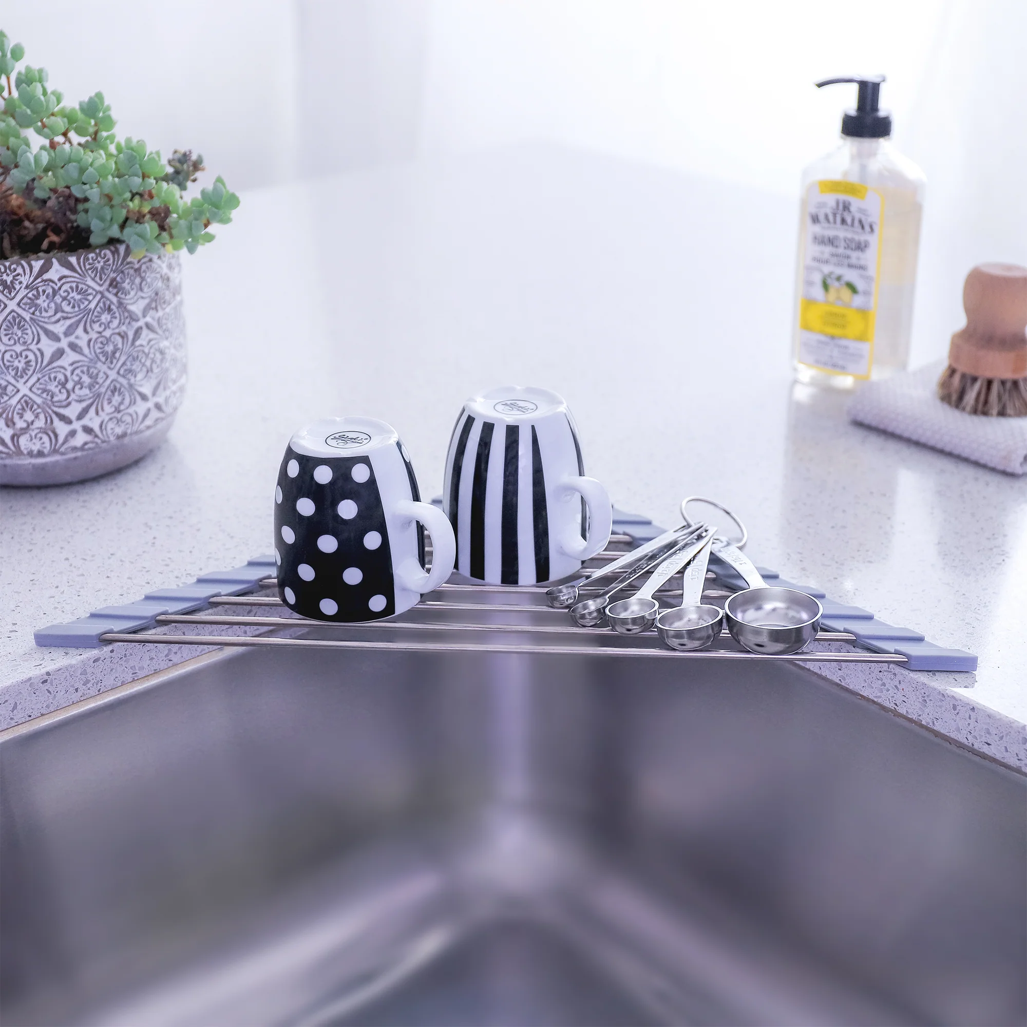 Roll-Up Corner Sink Shelf - Image 2