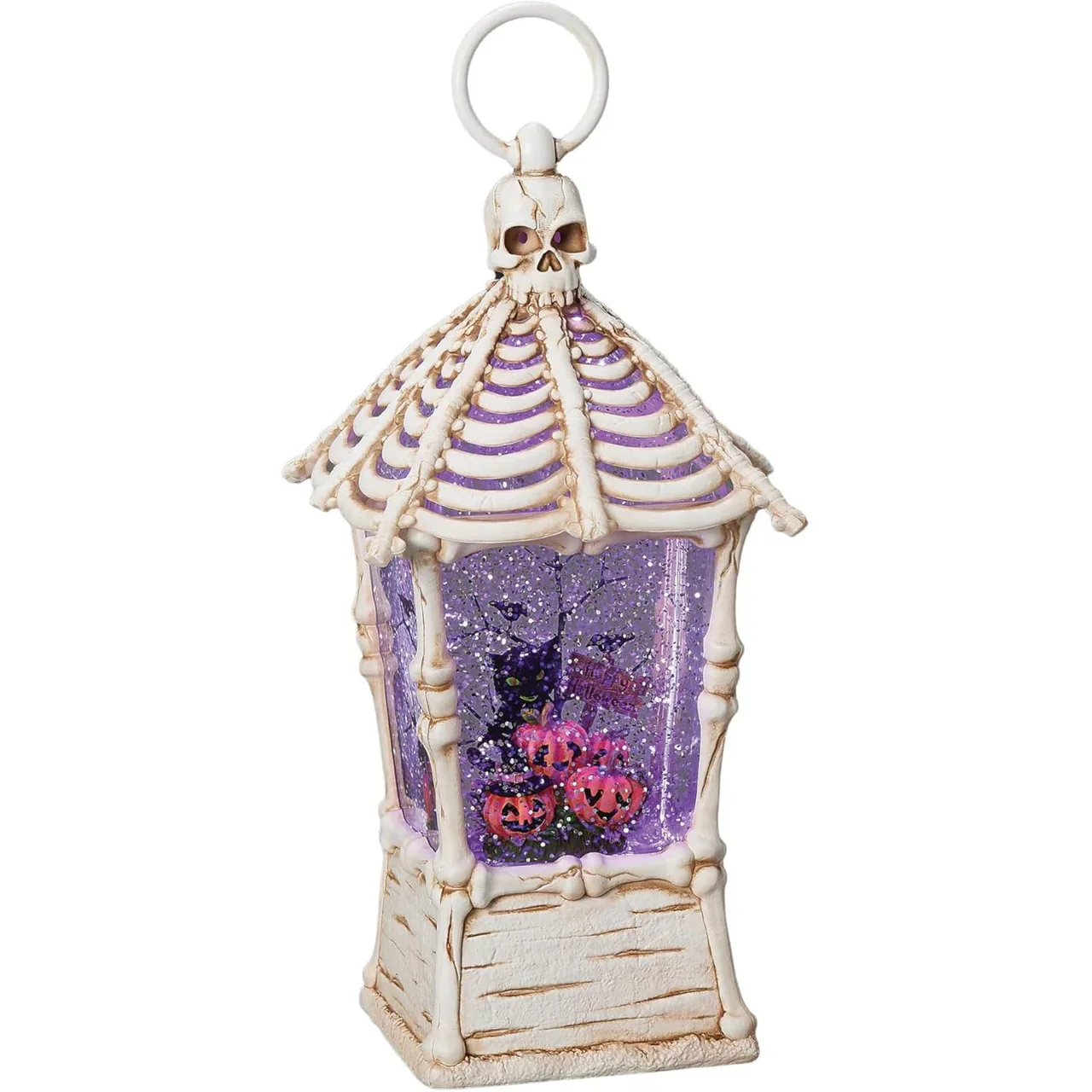 Roman Swirling Glitter Lighted Skeleton – 12"