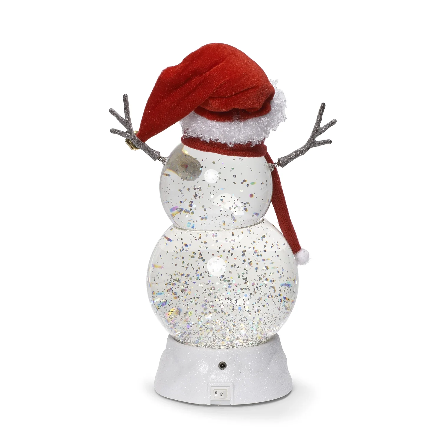Roman Swirling Glitter Lighted Snowman – 11.25" - Image 2