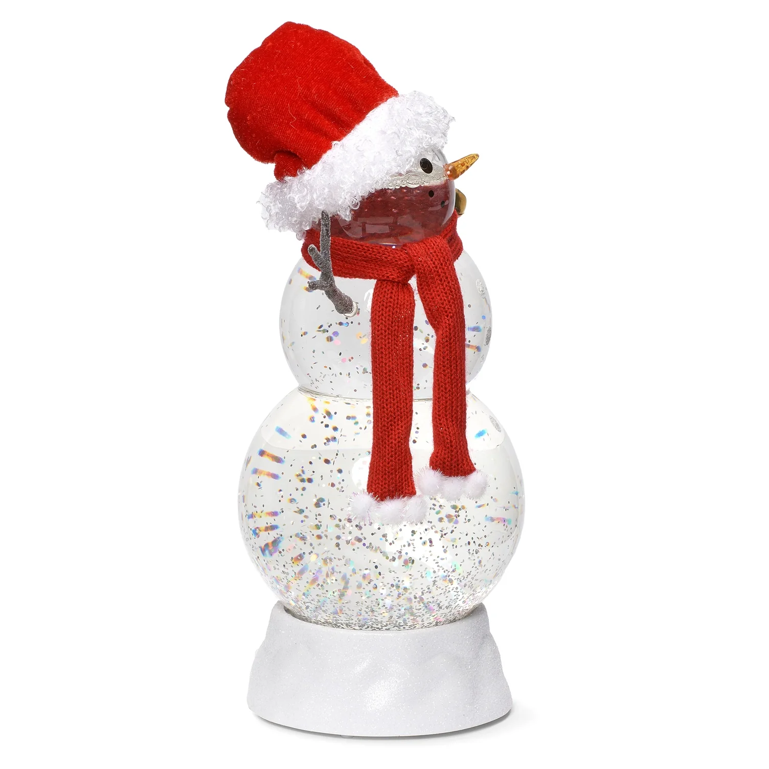 Roman Swirling Glitter Lighted Snowman – 11.25" - Image 3
