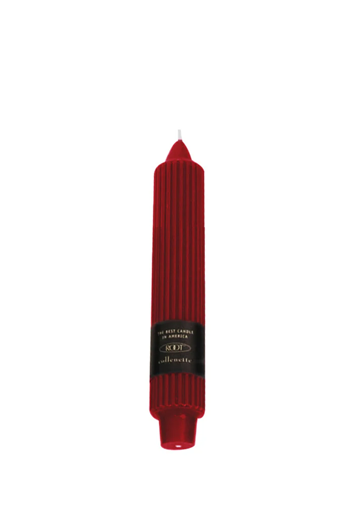 Root Grecian Collenette Candle – Garnet – 7"