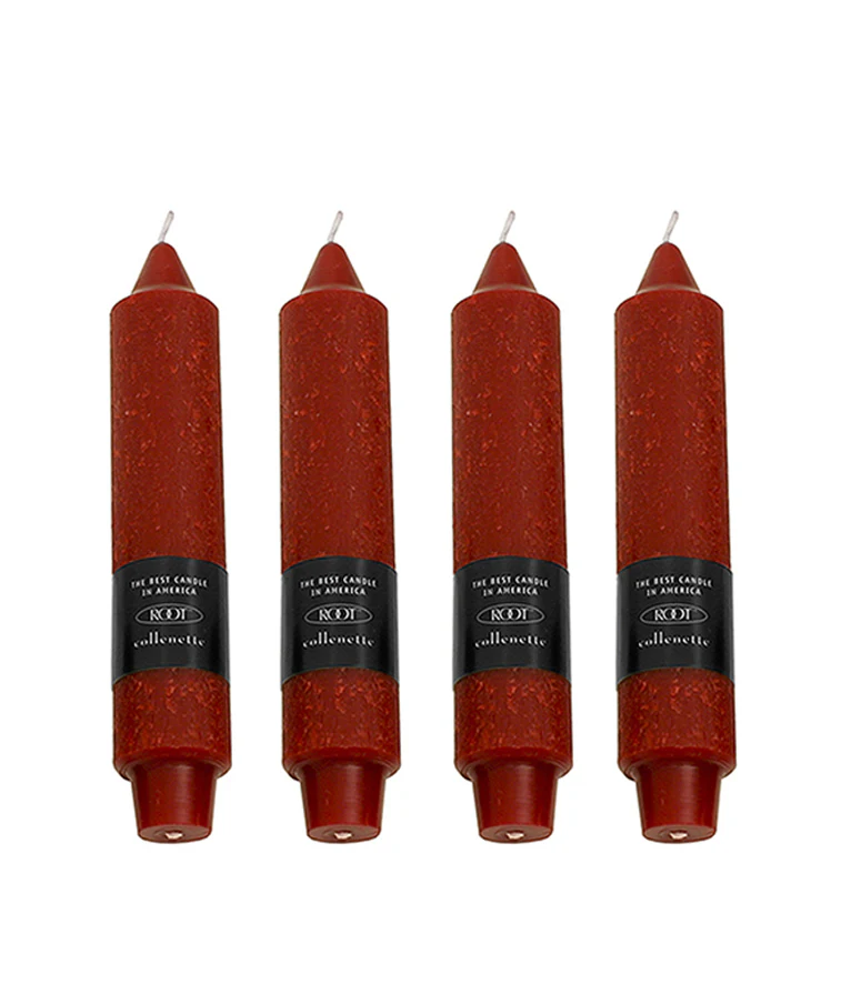 Root Timberline Collenette Candle – Garnet – 7" – Box of 4