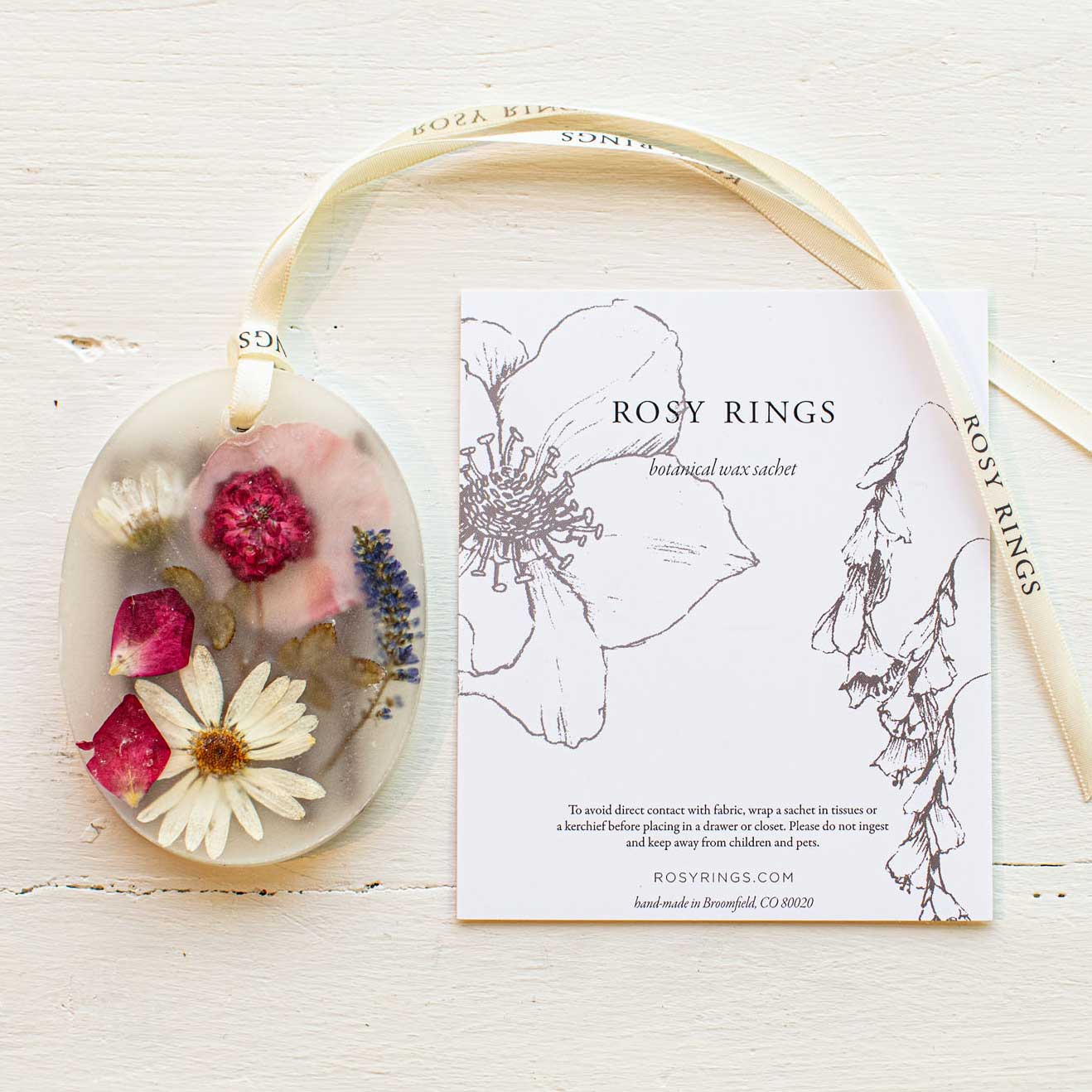 Rosie Rings Petite Sachet – Apricot Rose - Image 2