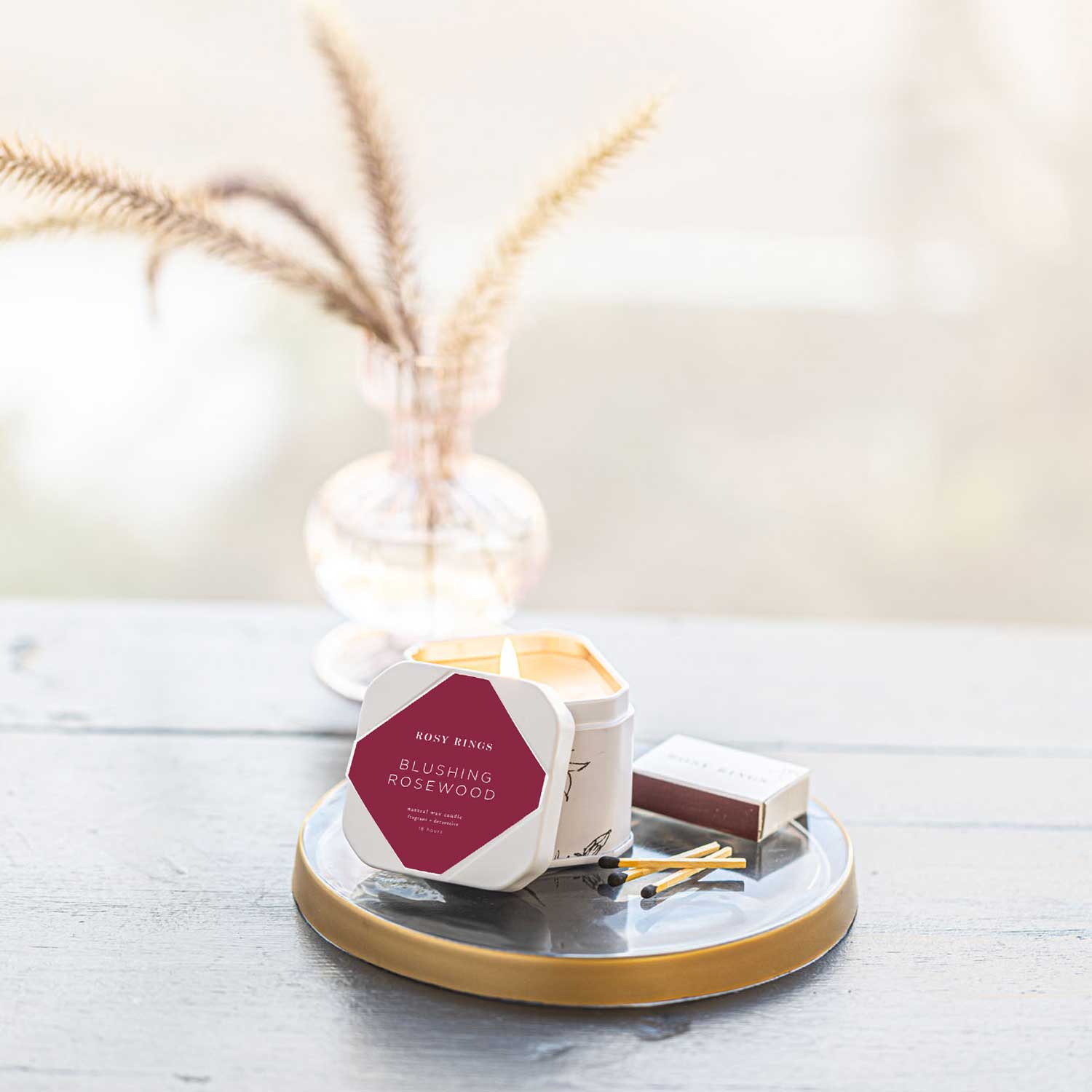 Rosie Rings Petite Tin Candle - 3oz. – Rosewood - Image 2