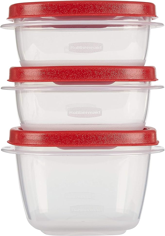 Rubbermaid Easy Find Lids Food Storage Containers – Red – 6-Piece Set - Image 2