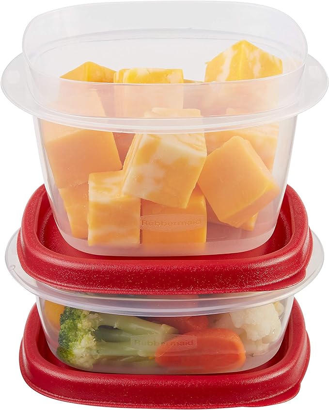 Rubbermaid Easy Find Lids Food Storage Containers – Red – 6-Piece Set - Image 3